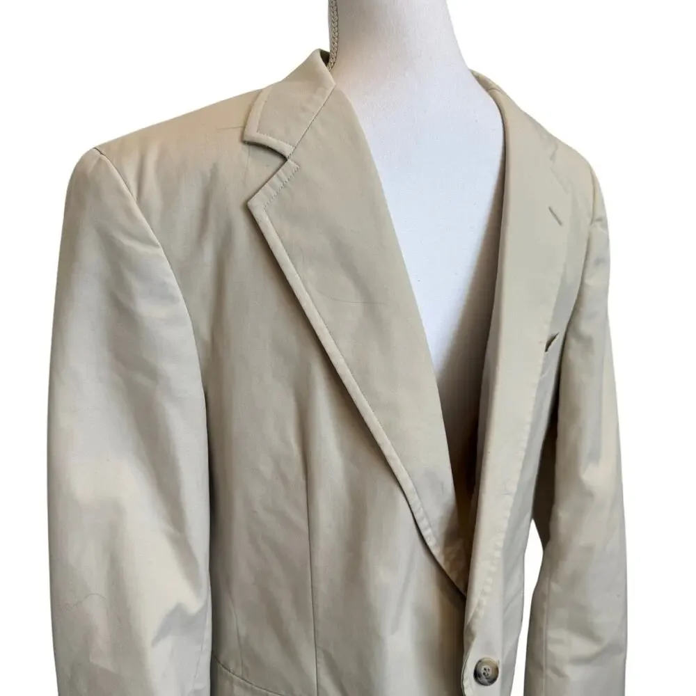 Vintage Gokeys Men's Blazer Size ? Tan Washable Classic Pockets Made in USA